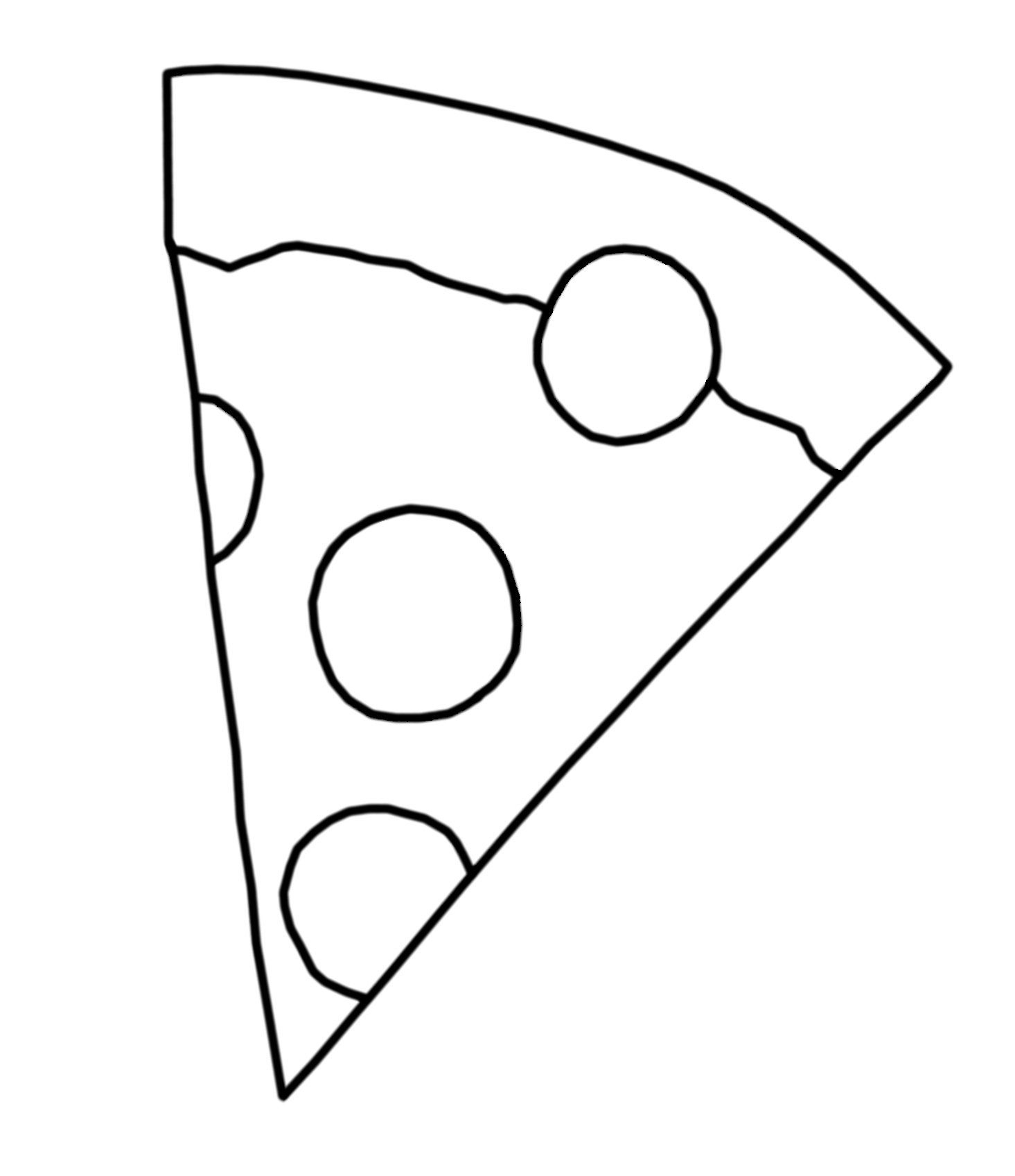 Кусок пиццы раскраска