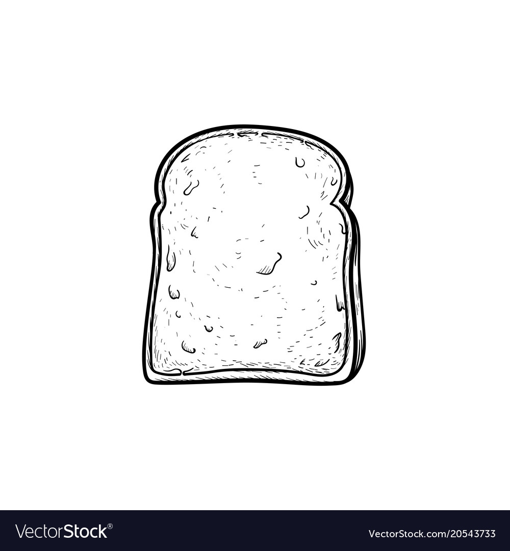 Раскраска кусочек хлеба