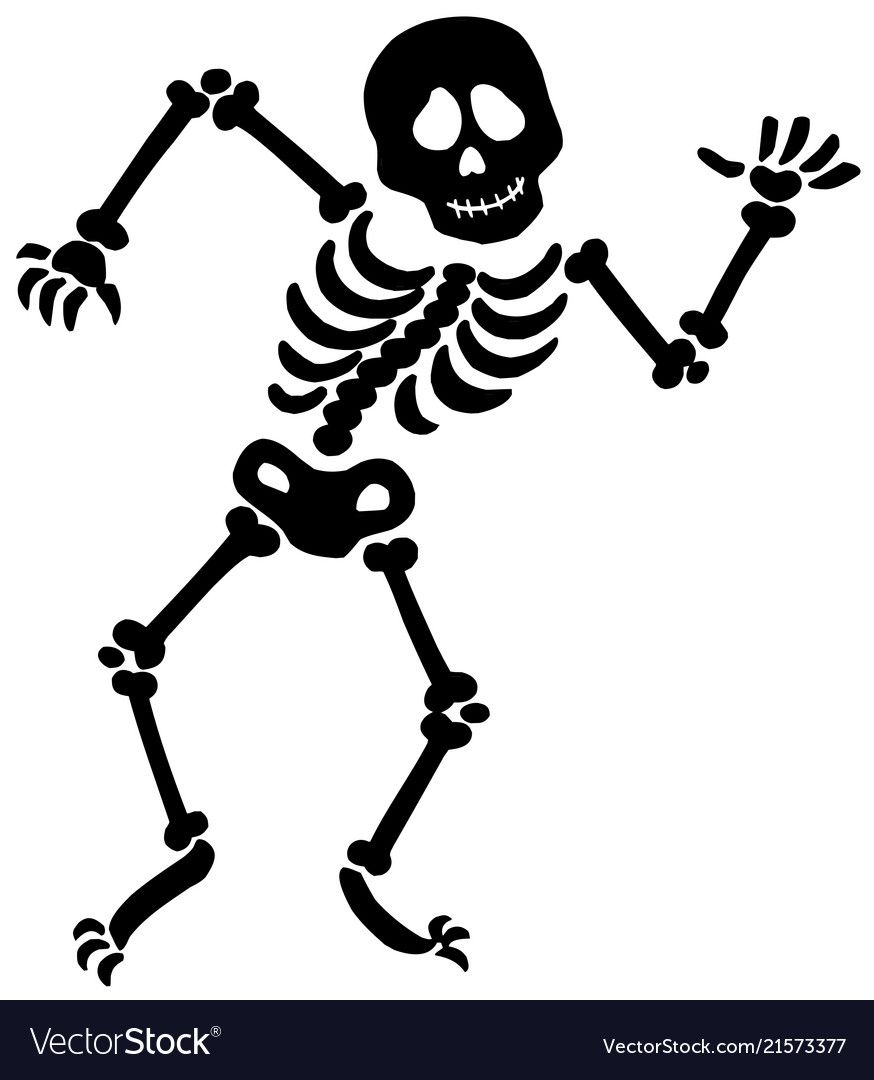Танцующие скелеты силуэт