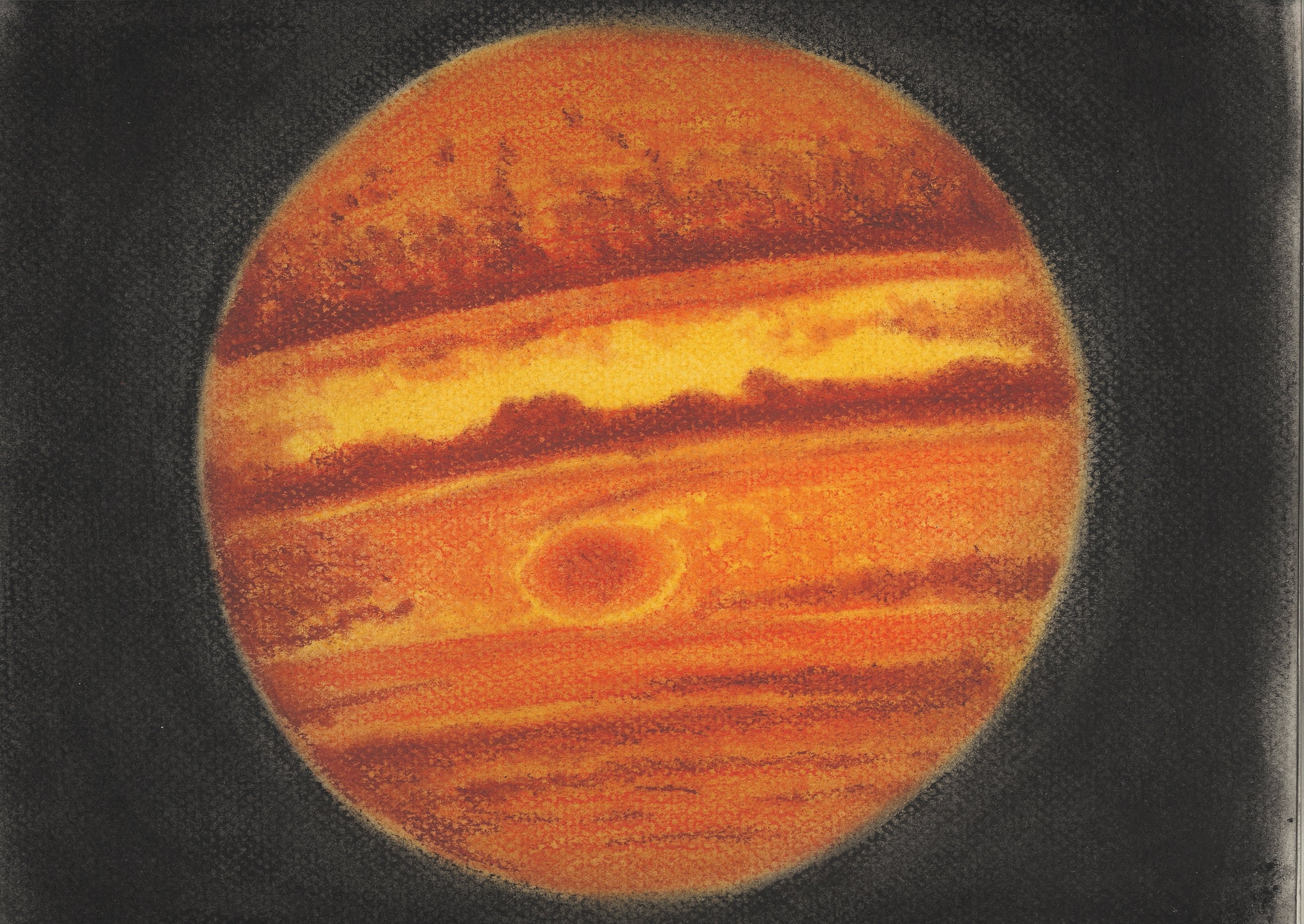 Юпитер карандашом цветным