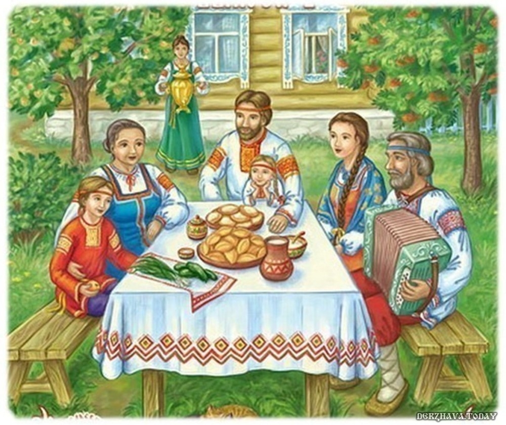 Рисунок на тему русские народные обряды