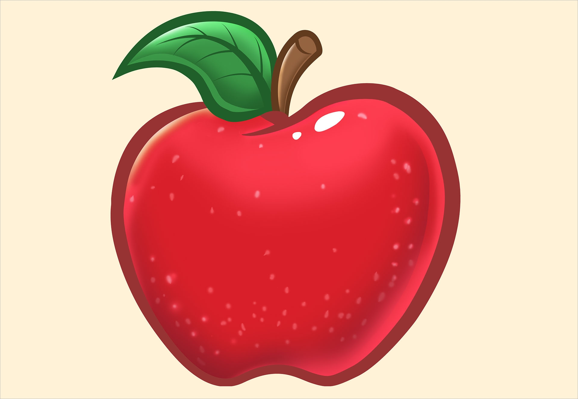 Красное яблоко рисунок