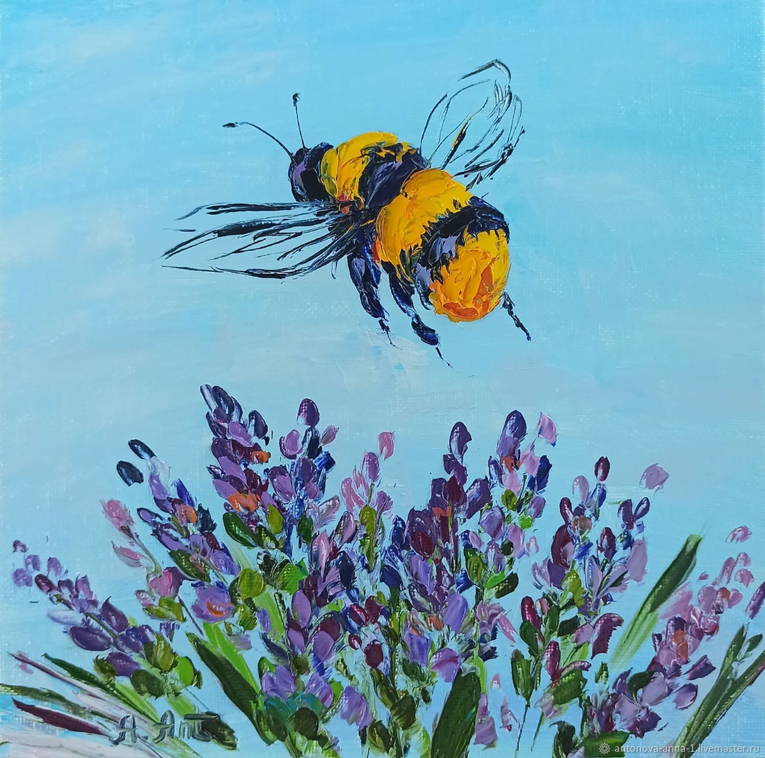 Пчела в живописи маслом