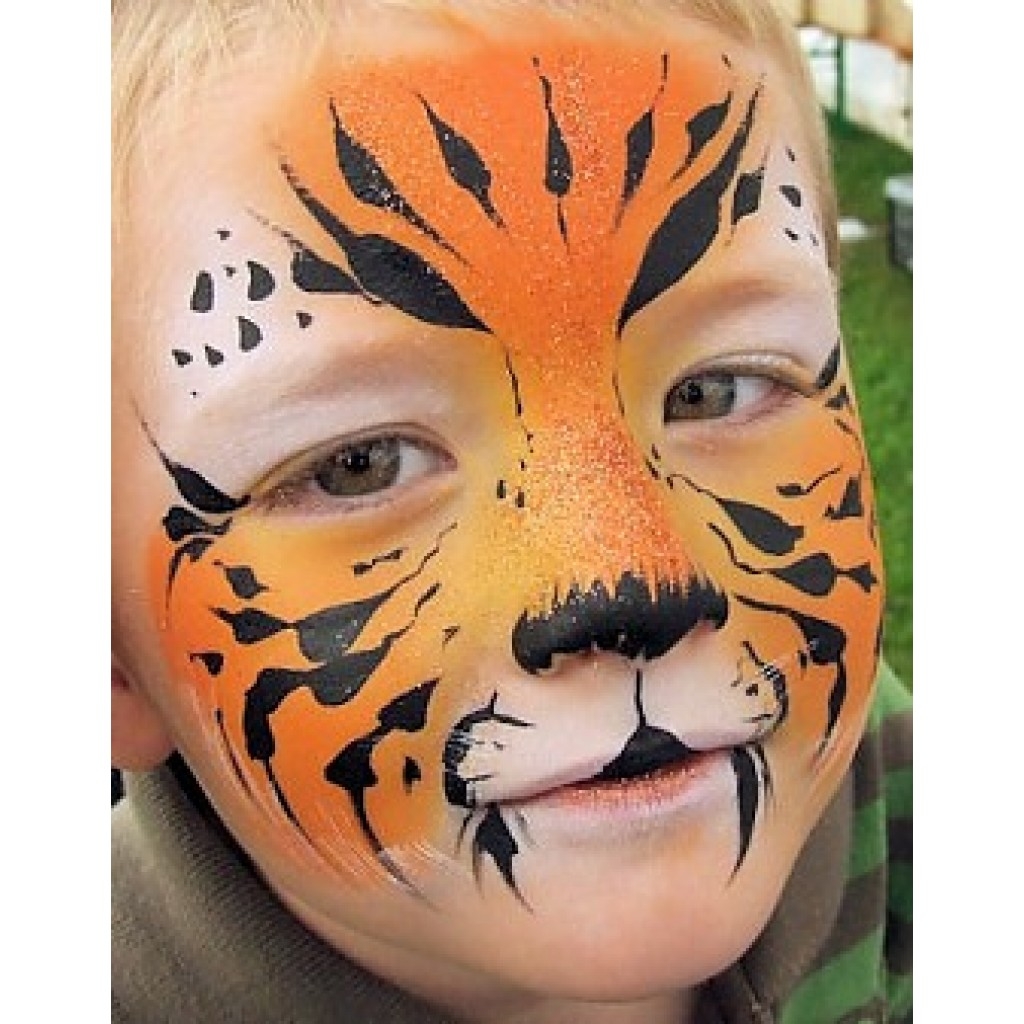 Аквагрим тигр для детей