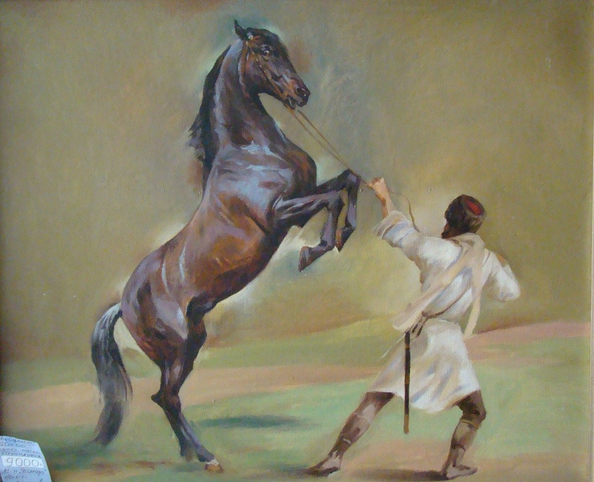 Всадник на коне живопись