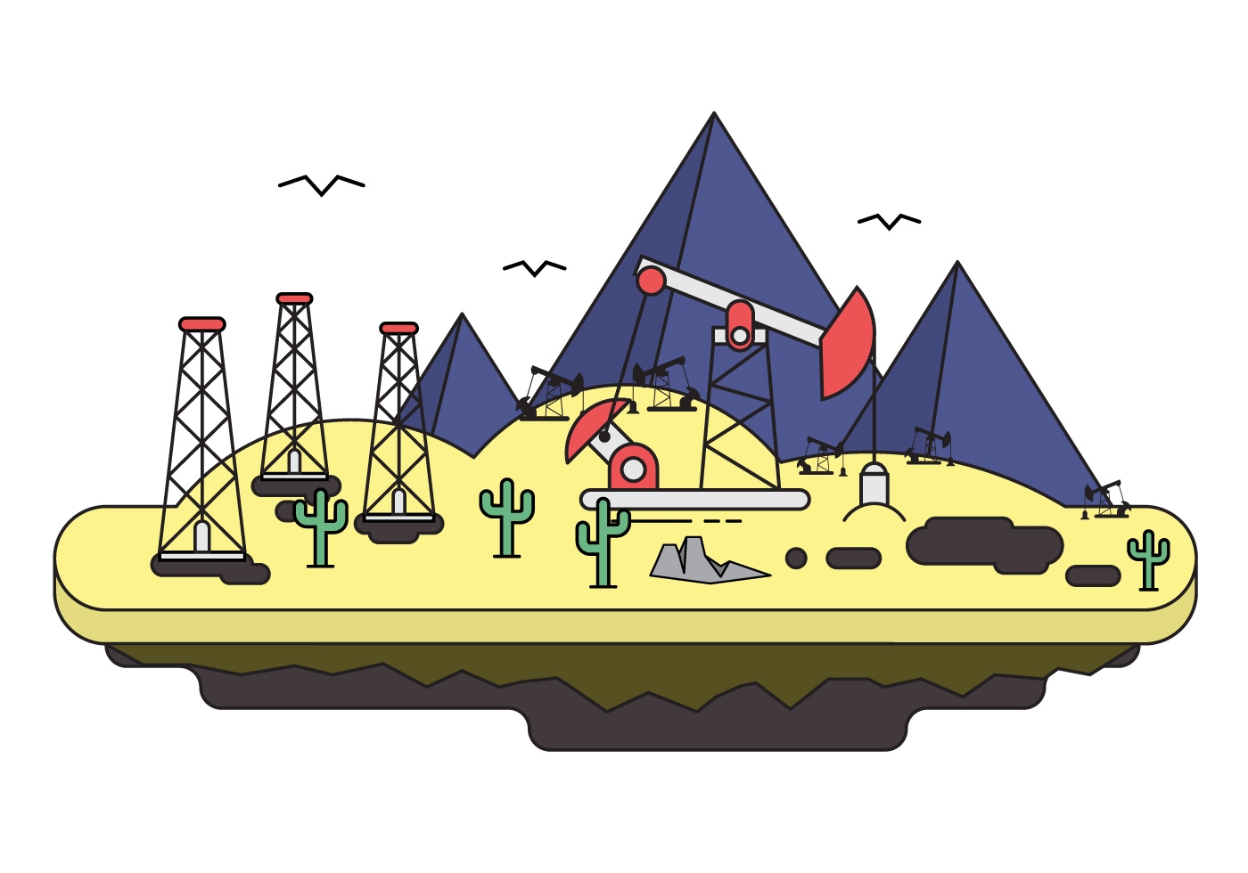 Oilfield иллюстрация