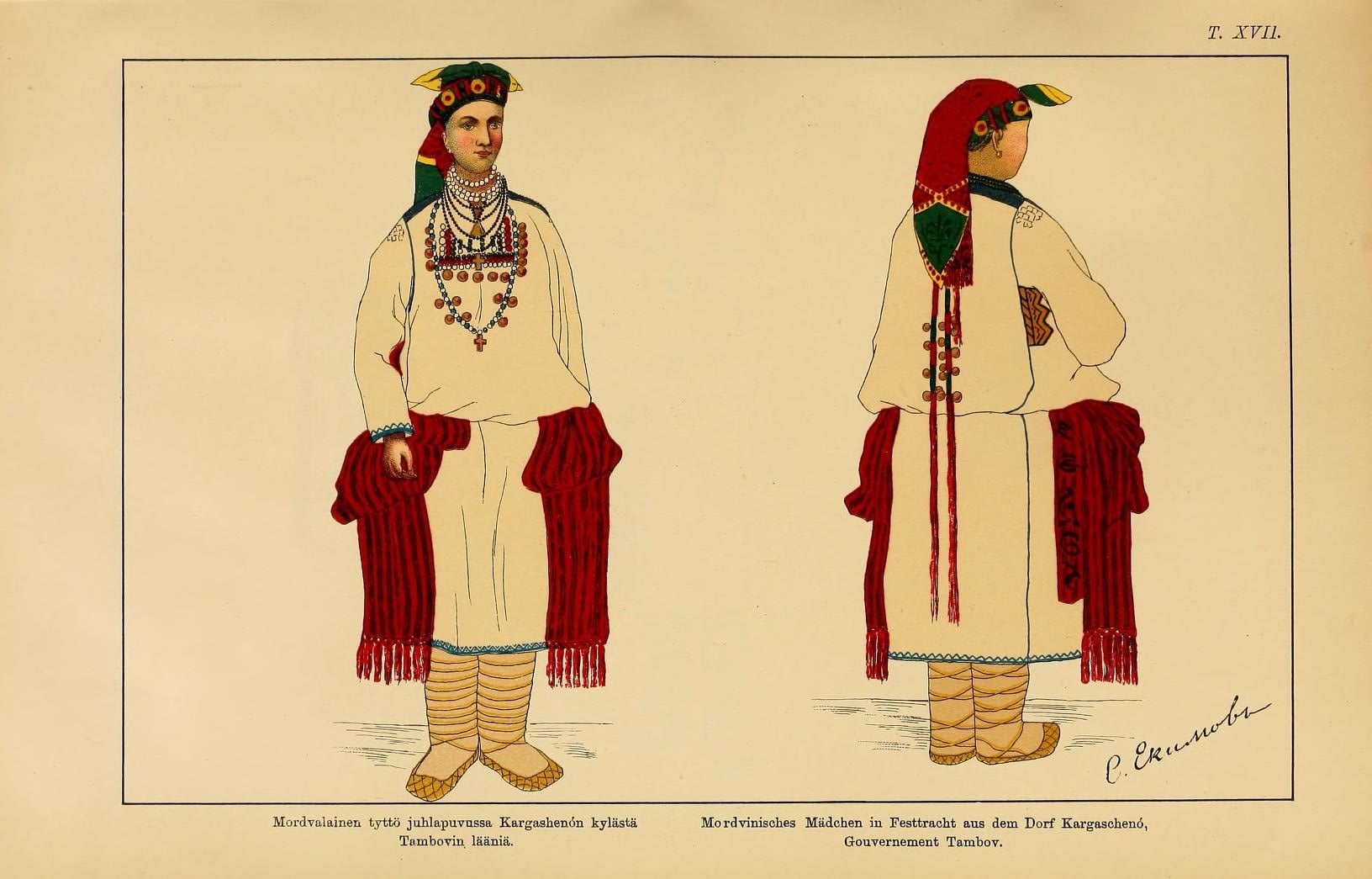 Мордва 19 век одежда