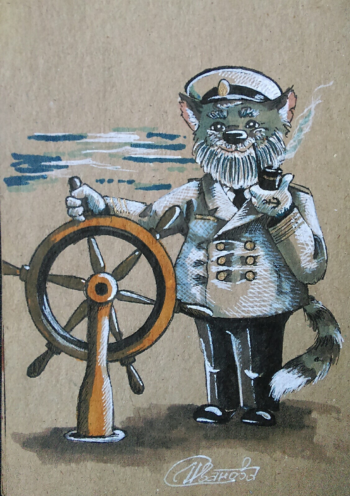 Кот военный моряк