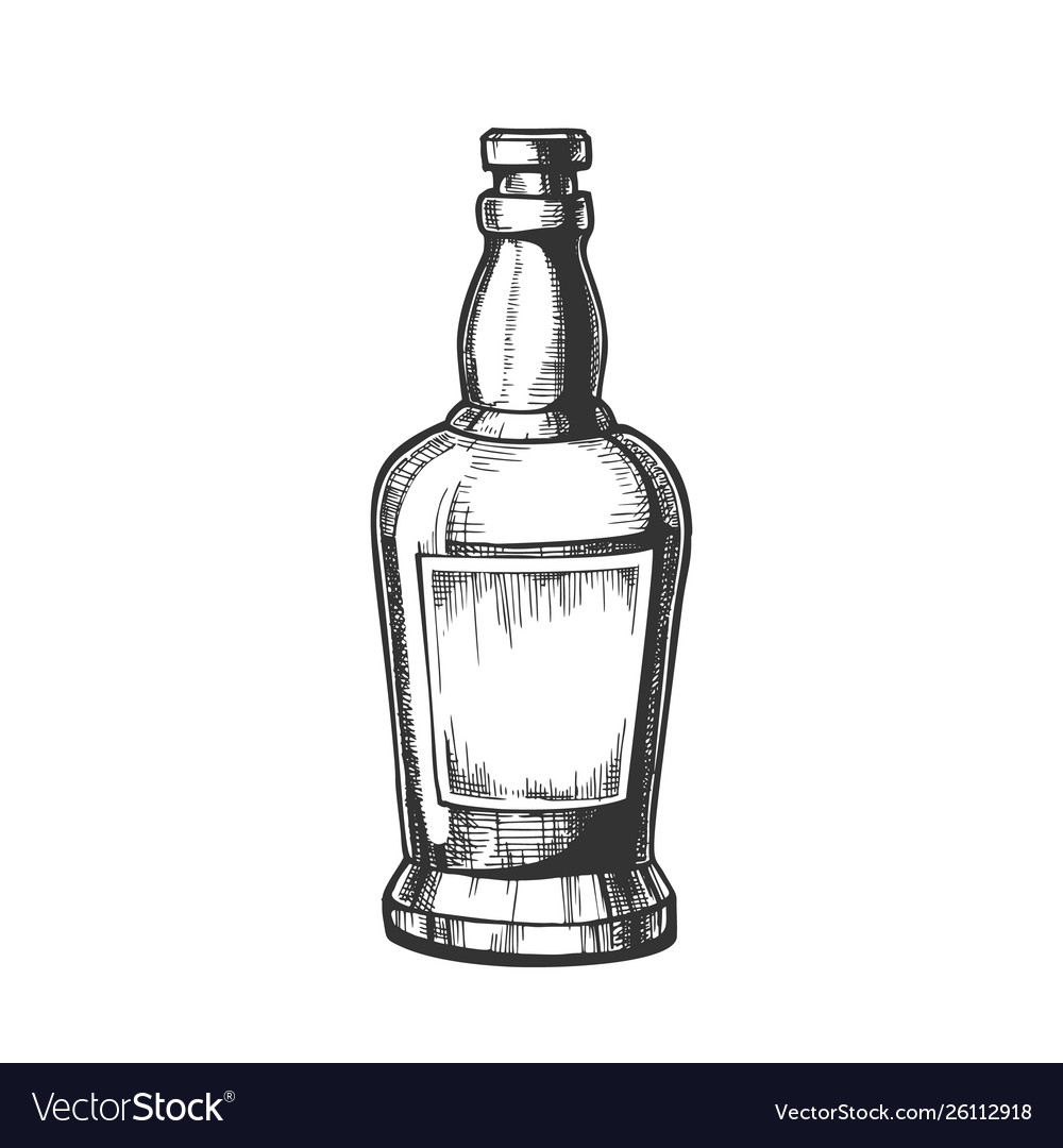 Бутылка виски вектор