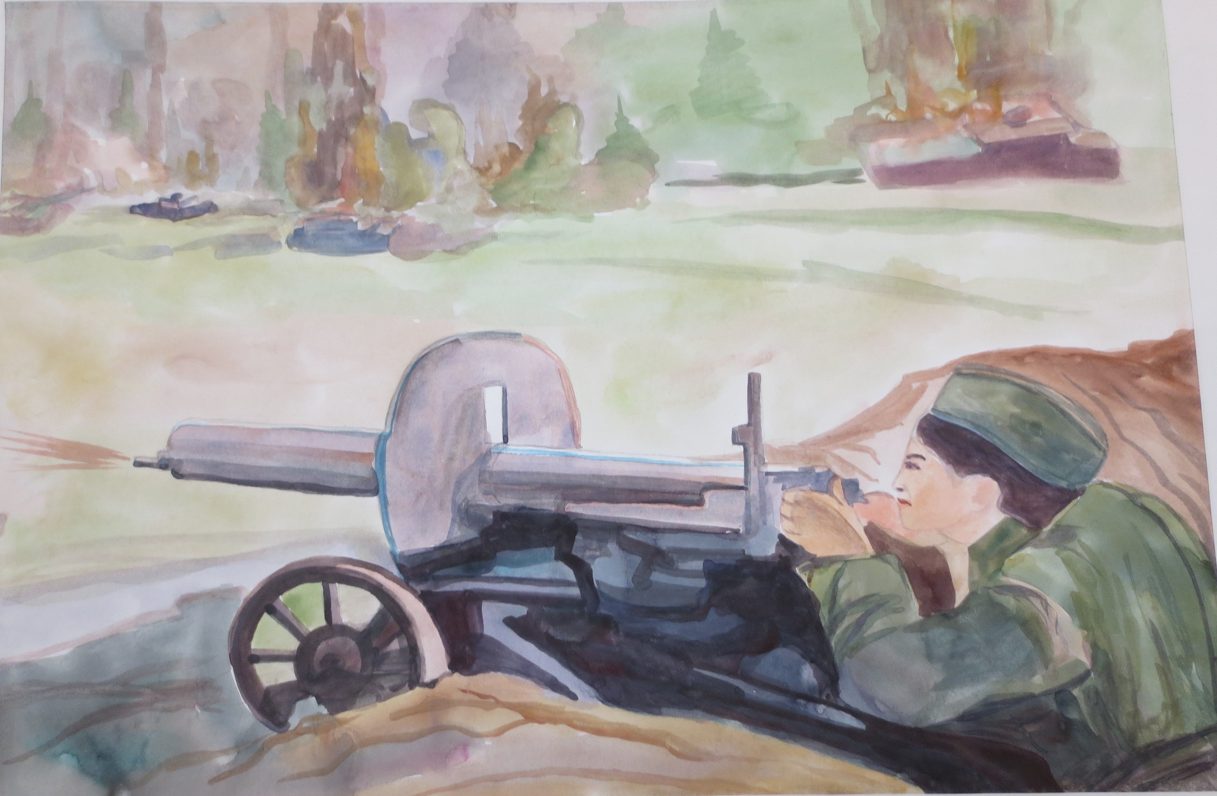 Рисунок на тему подвиг солдата