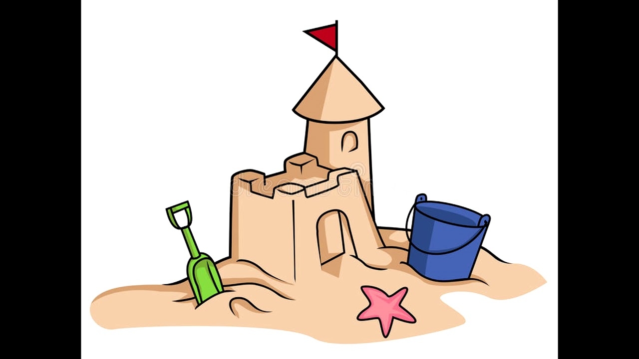 Мультяшная песочный замок
