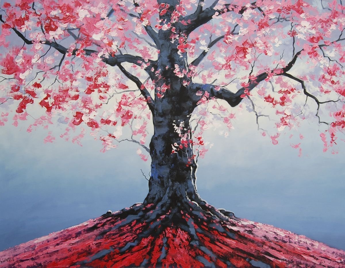 Австралийский художник Грэм Геркен розовые деревья