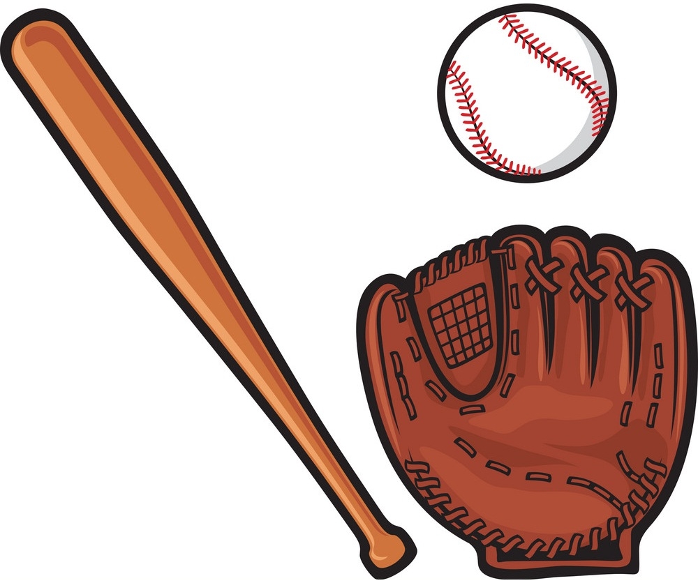 Бейсбольный мяч и бита перчатки