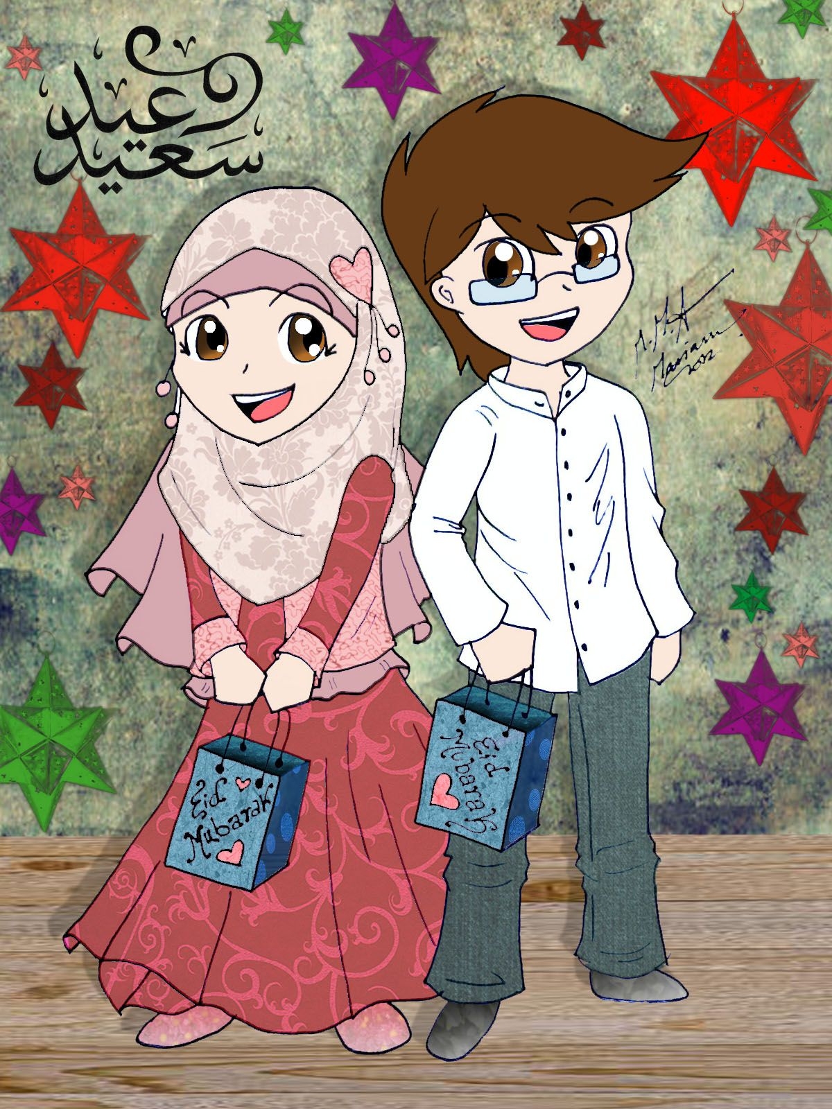 Мусульманская парочка аниме