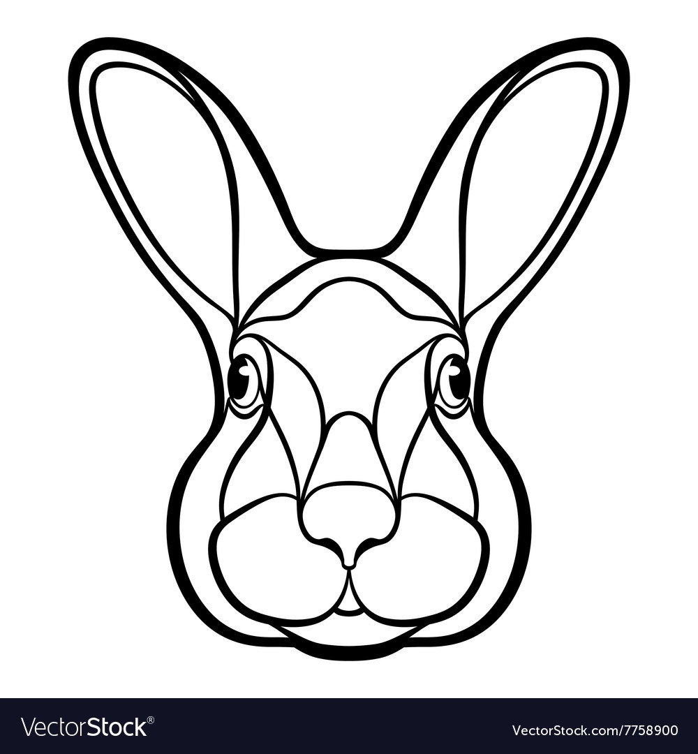 Морда кролика рисунок