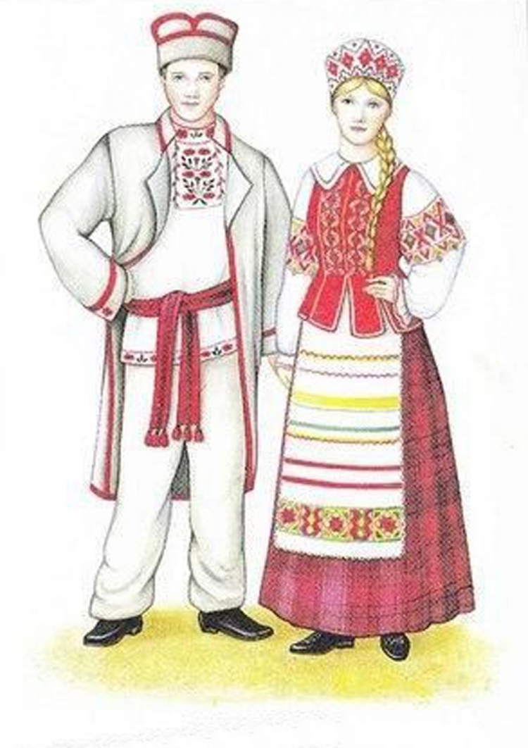 Народы России белорусы костюм народной