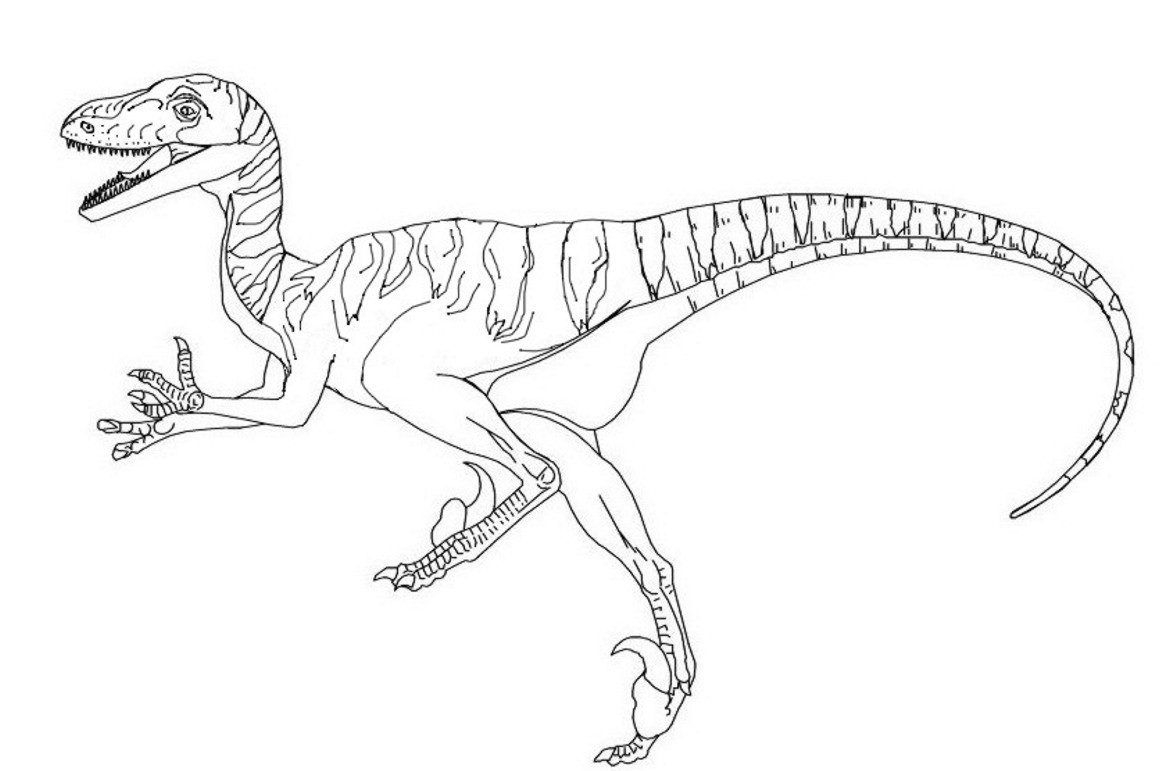 Дейноних динозавр раскраска