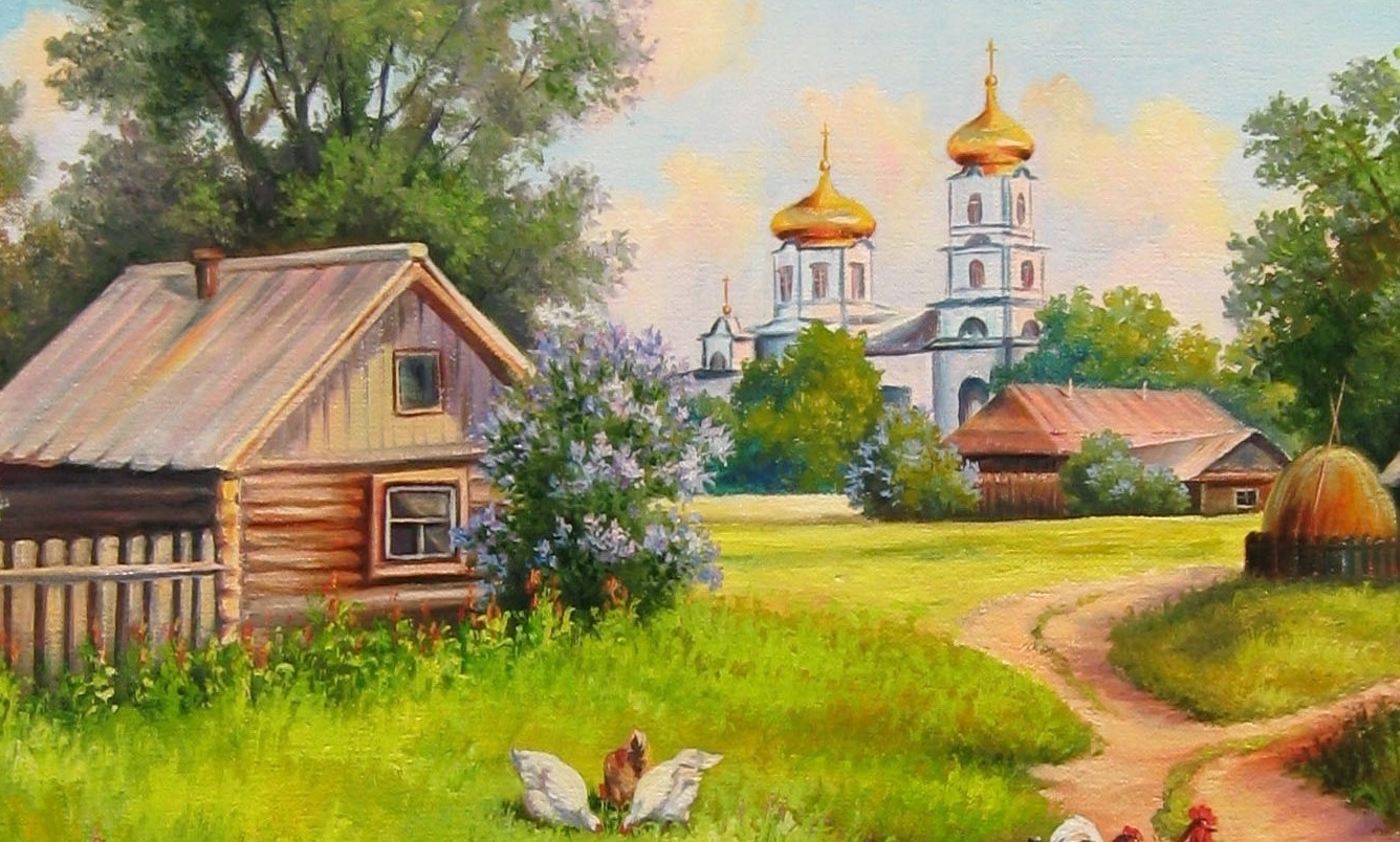 Русское подворье рисунок