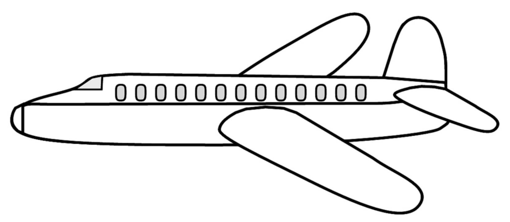 Самолет сбоку рисунок