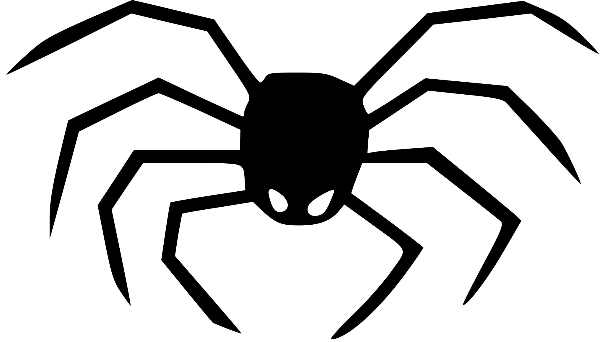 Черно белые распечатки паука к Хэллоуину