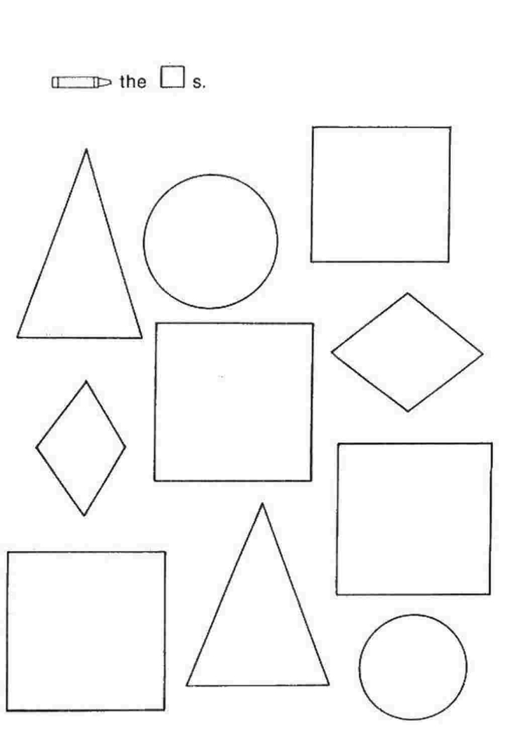 Рисунки по трафарету из геометрических фигур для детей